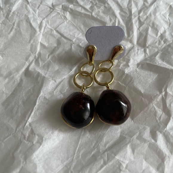 Genuine Natural Agate Earrings - Picture 5 of 9